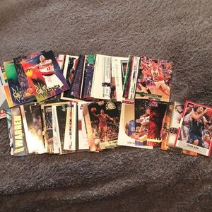 NBA cards various years an players stack 125